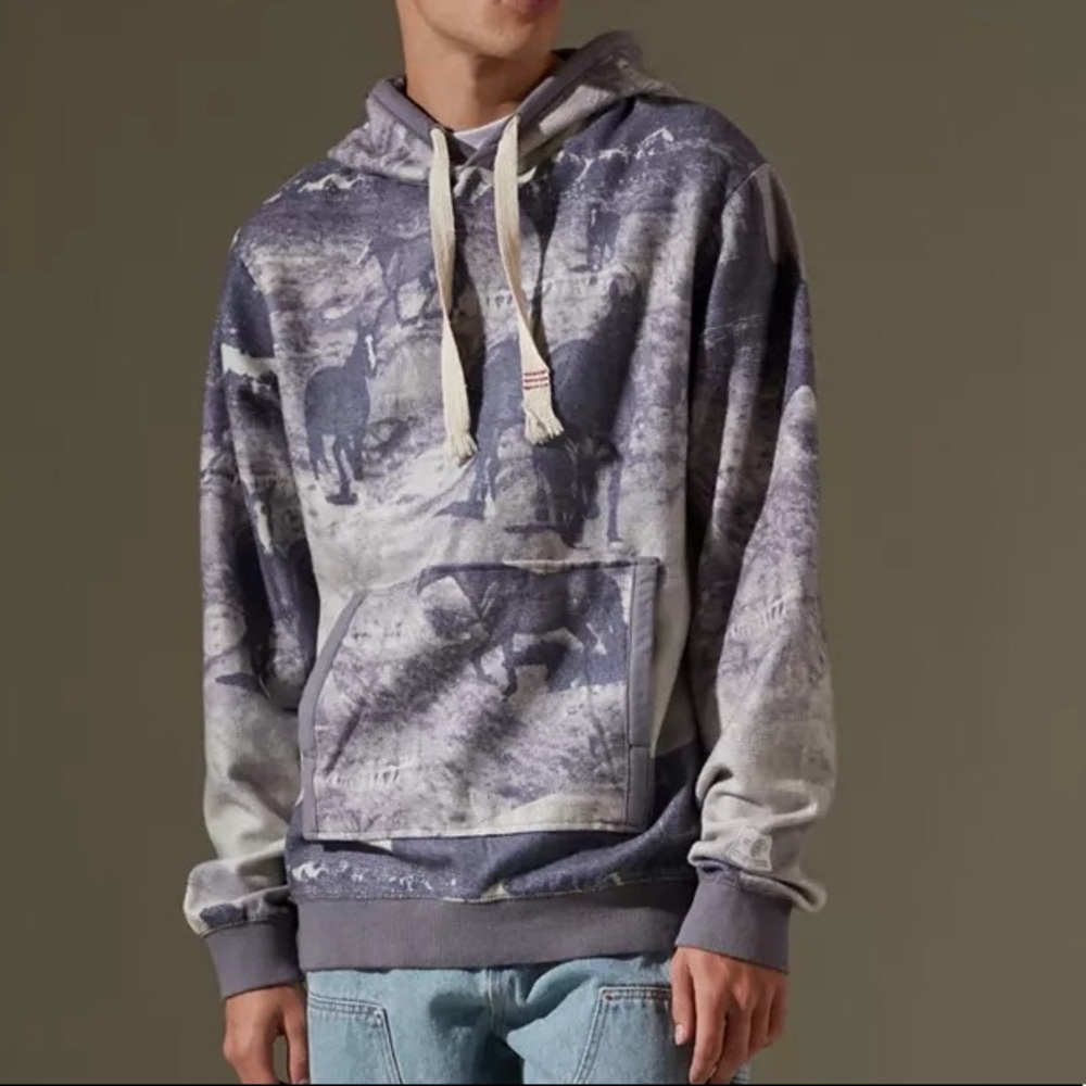 Urban Outfitters BDG Southwestern Print‎ Hoodie Sweatshirt Desert Horse Large